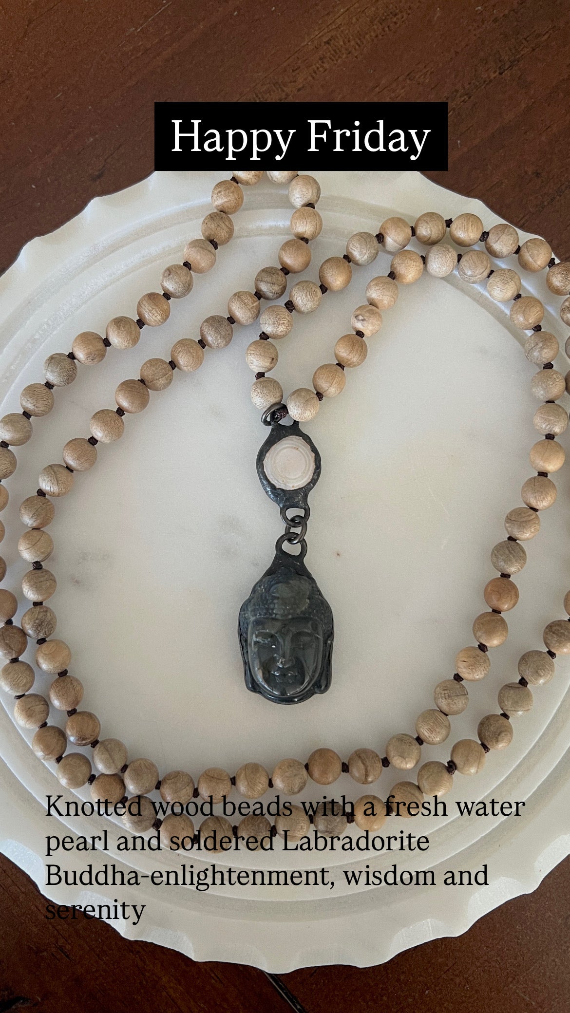 Labradorite Buddha Necklace