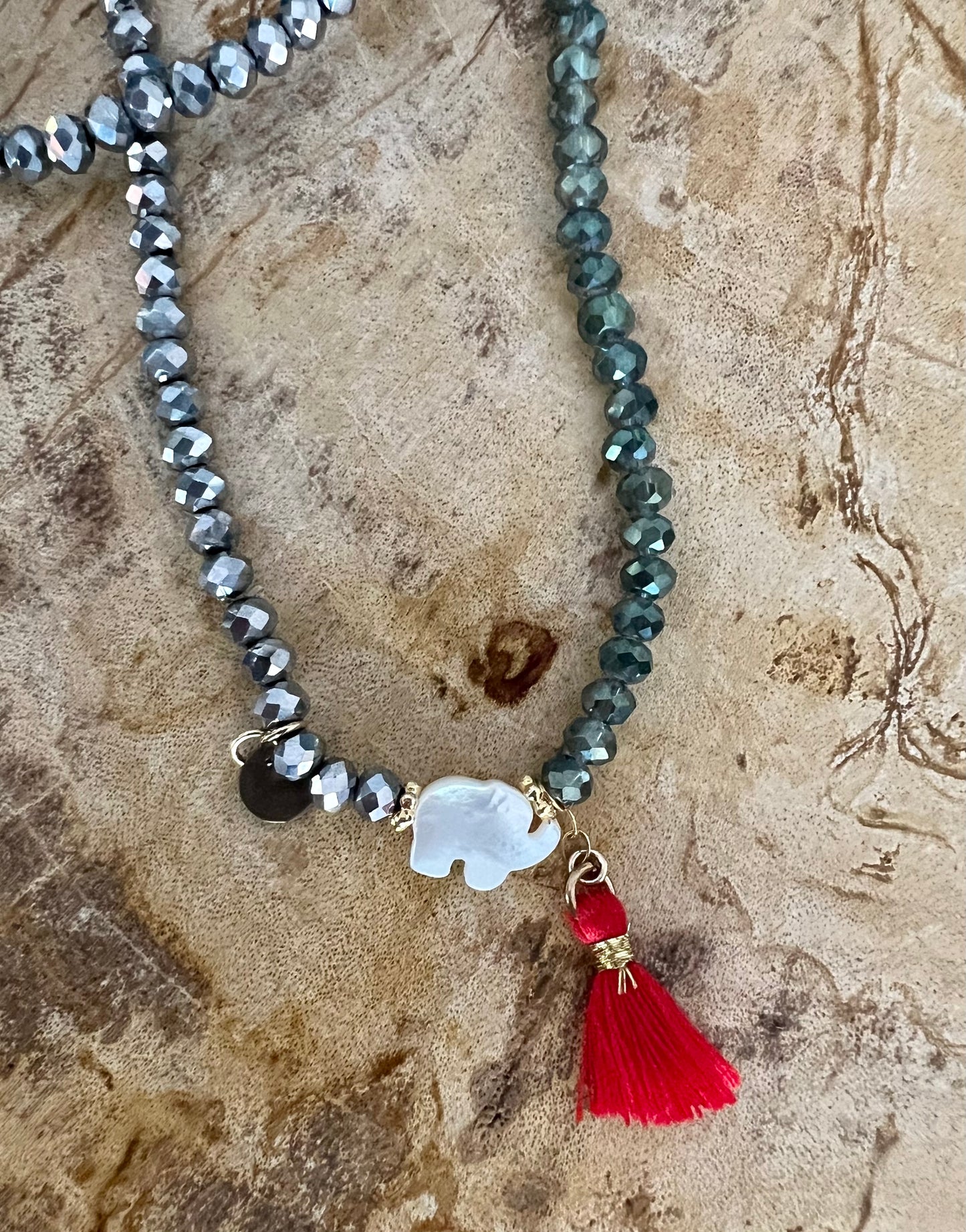 Crystal Bracelet with Elephant