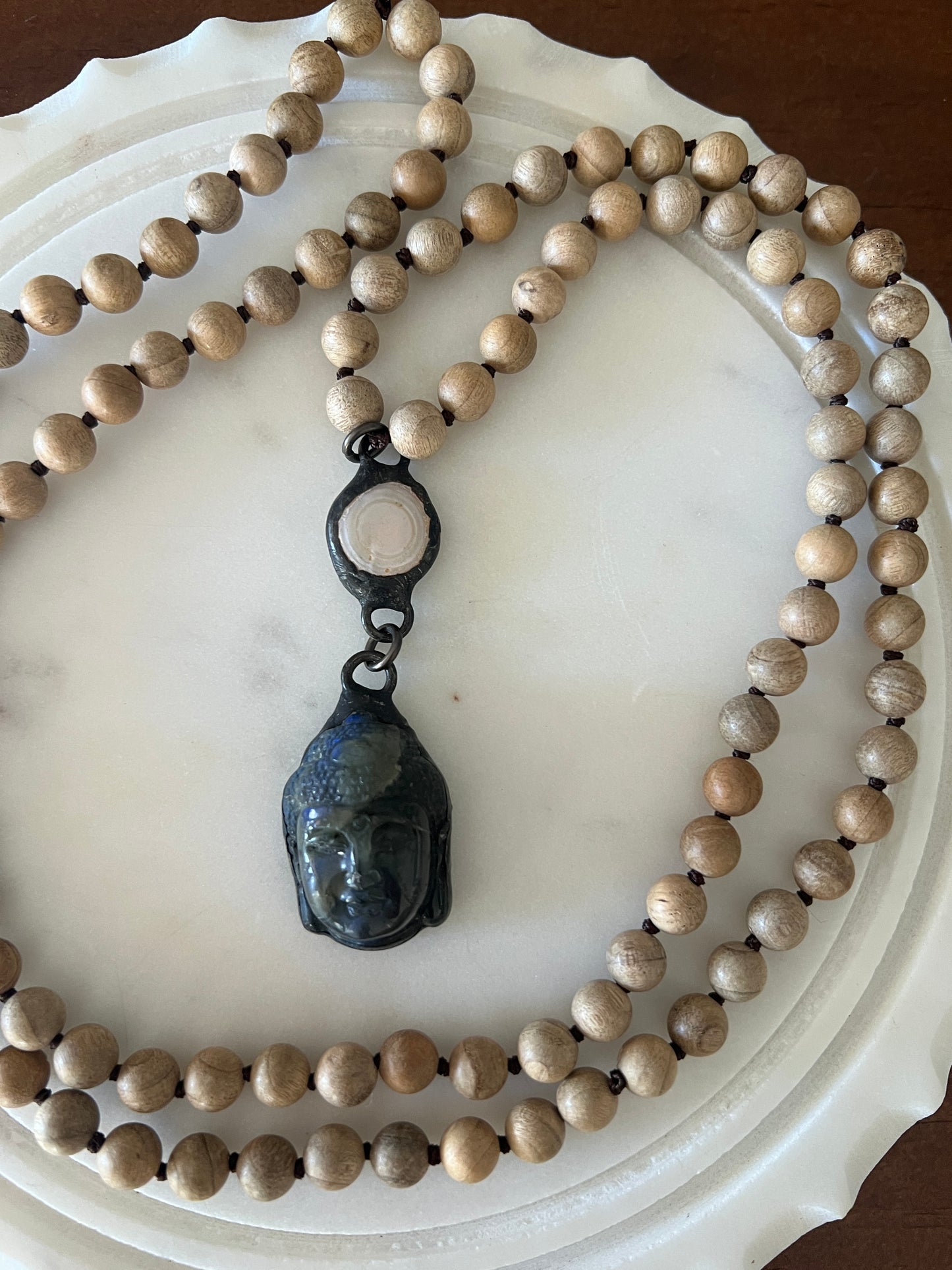 Labradorite Buddha Necklace