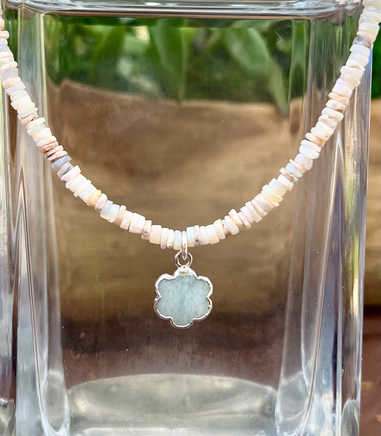 Opal Heishi Bead Necklace