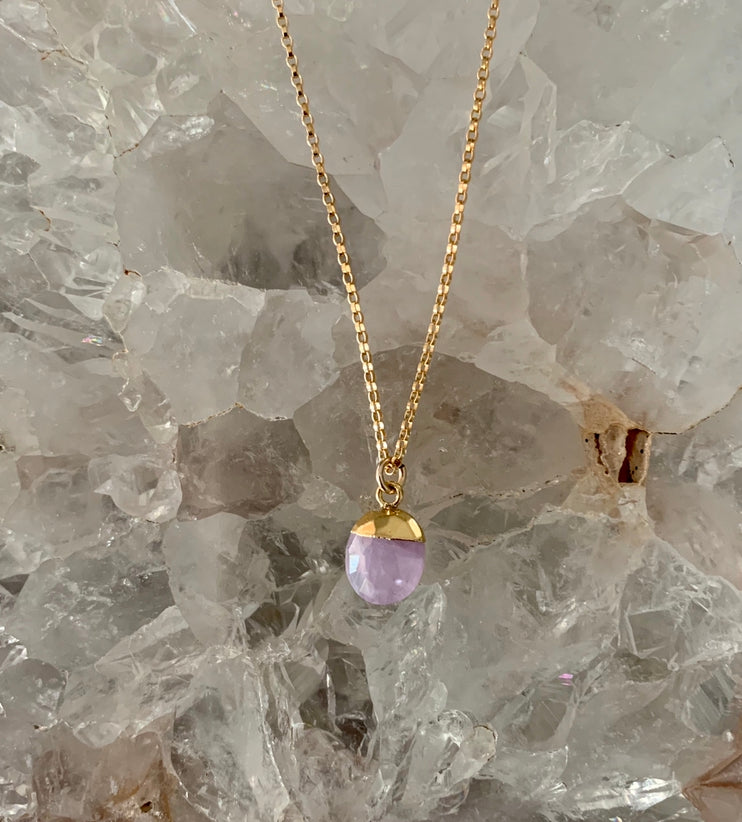 Pink Amethyst Necklace