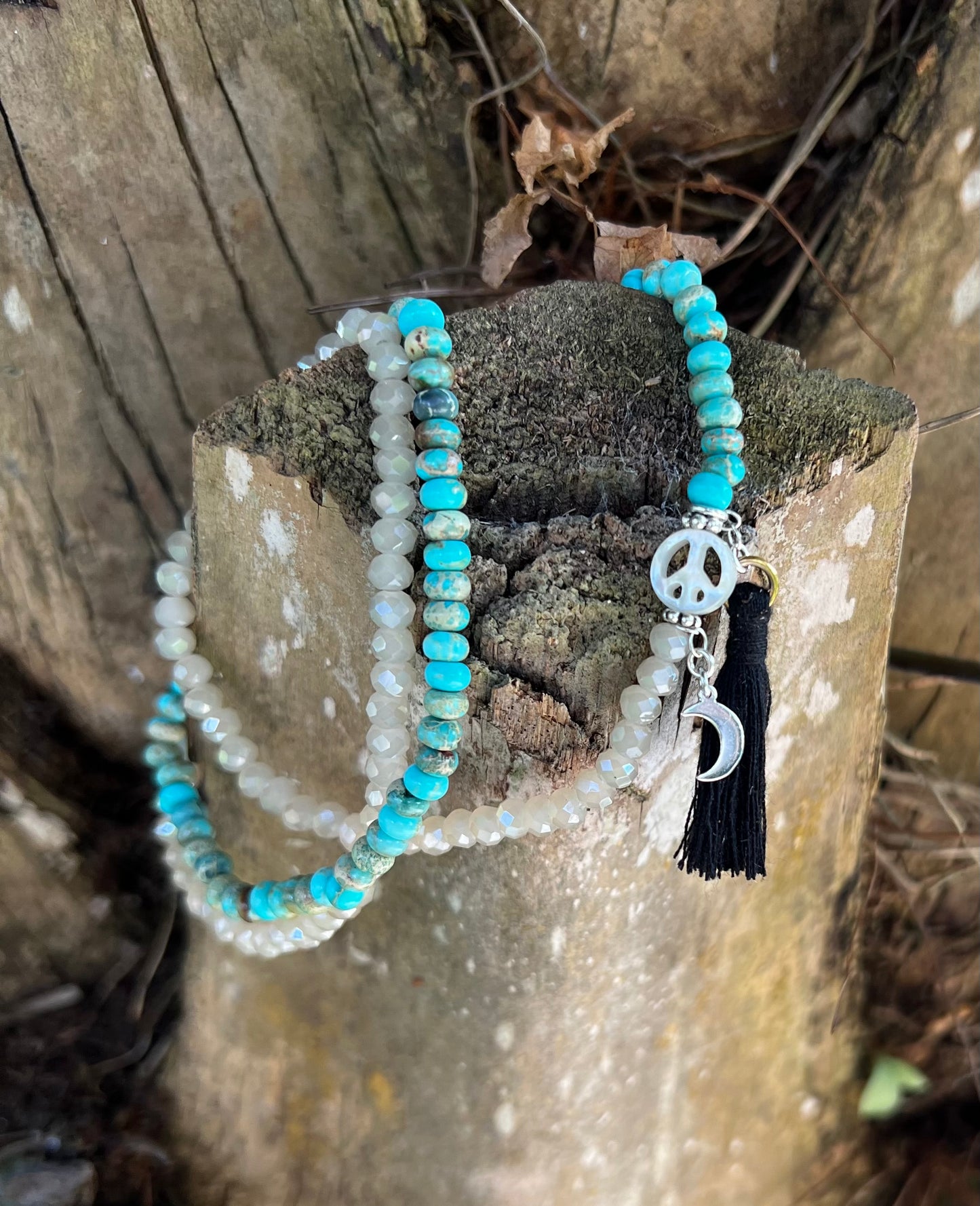 Turquoise and Crystal Bracelet