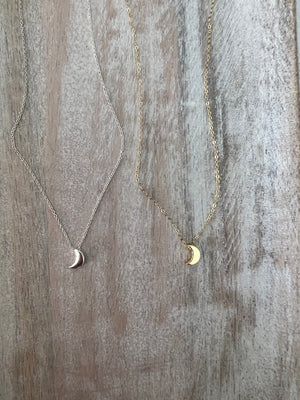 Floating Crescent Moon Necklace