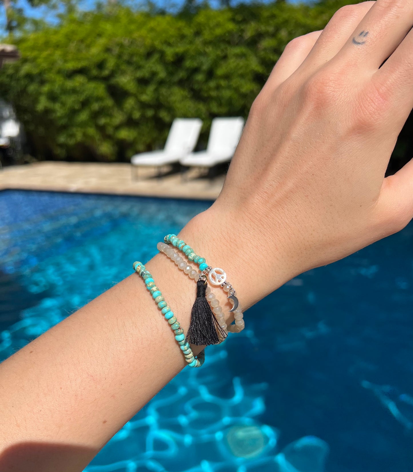 Turquoise and Crystal Bracelet