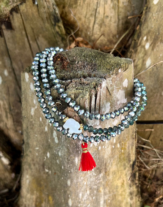 Crystal Bracelet with Elephant