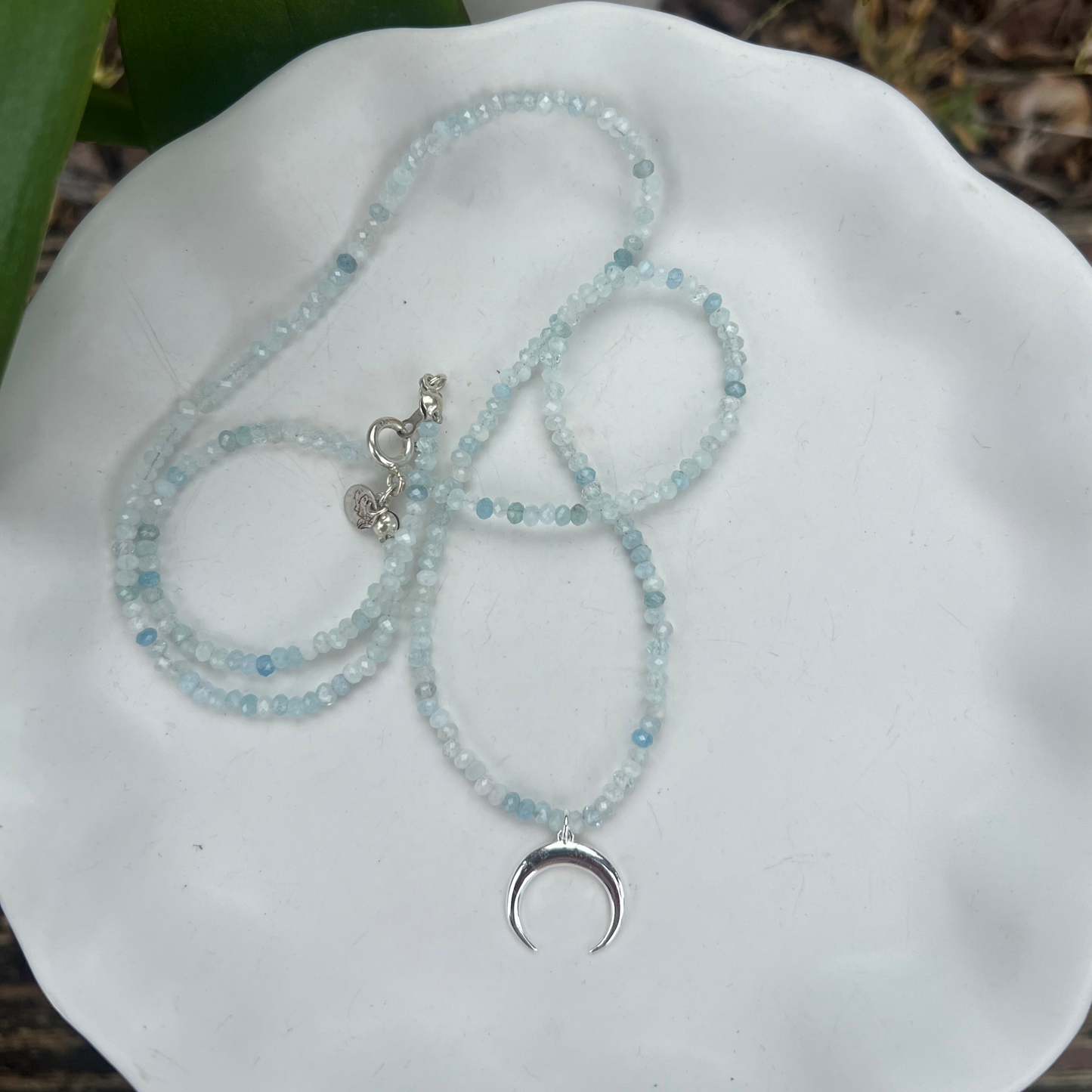 Aquamarine and Crescent Moon