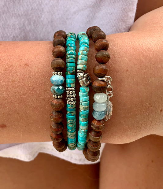 Turquoise and Agate Bracelets