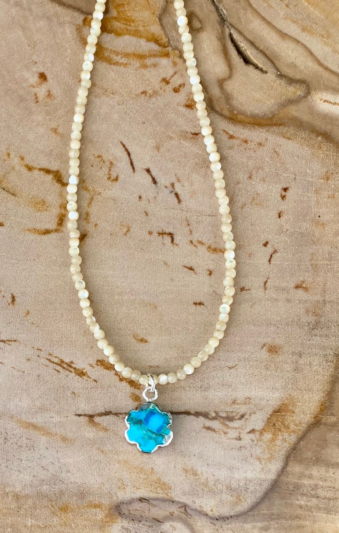 Mother of Pearl and Turquoise Necklace