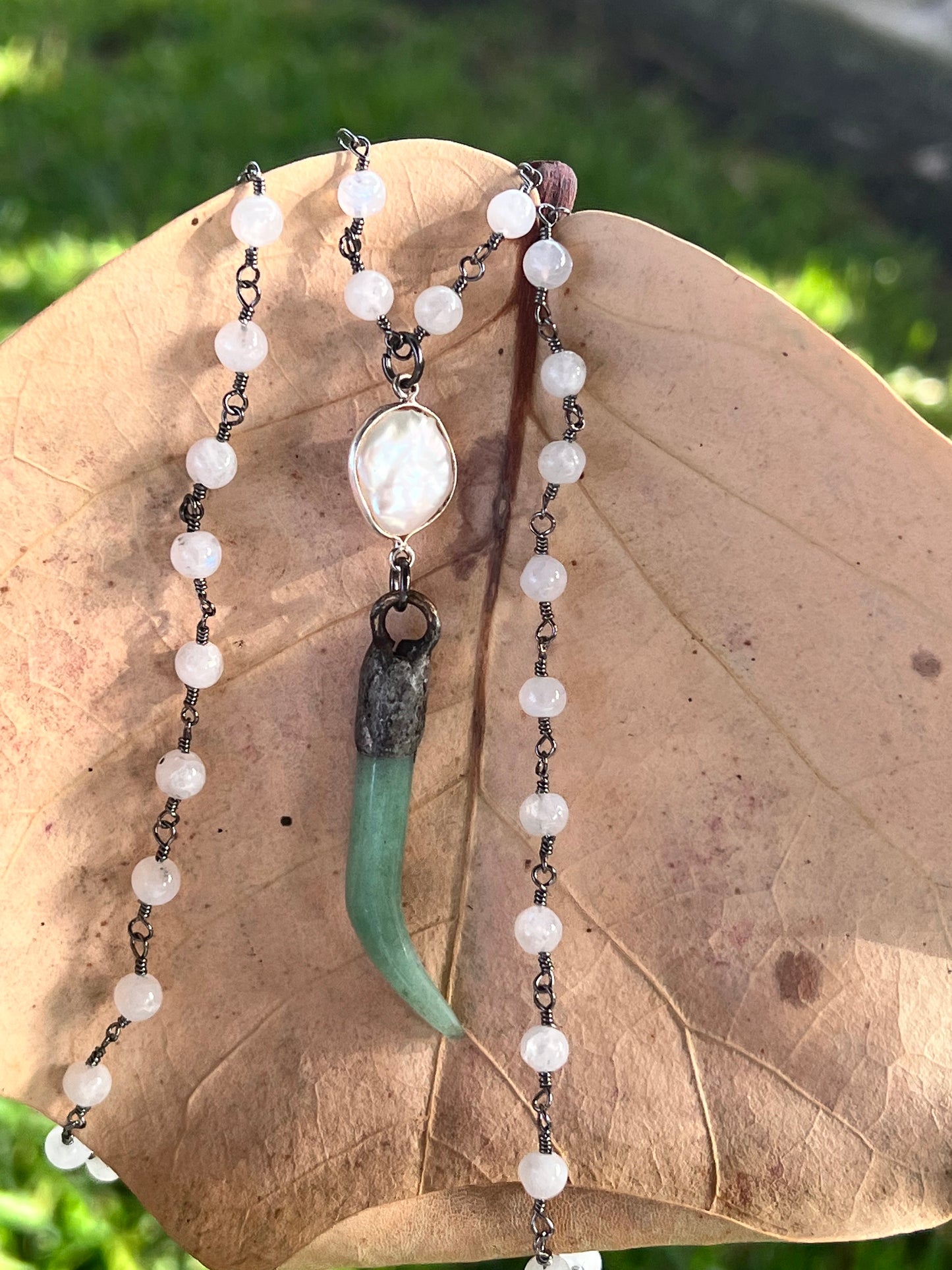 Jade Horn Necklace