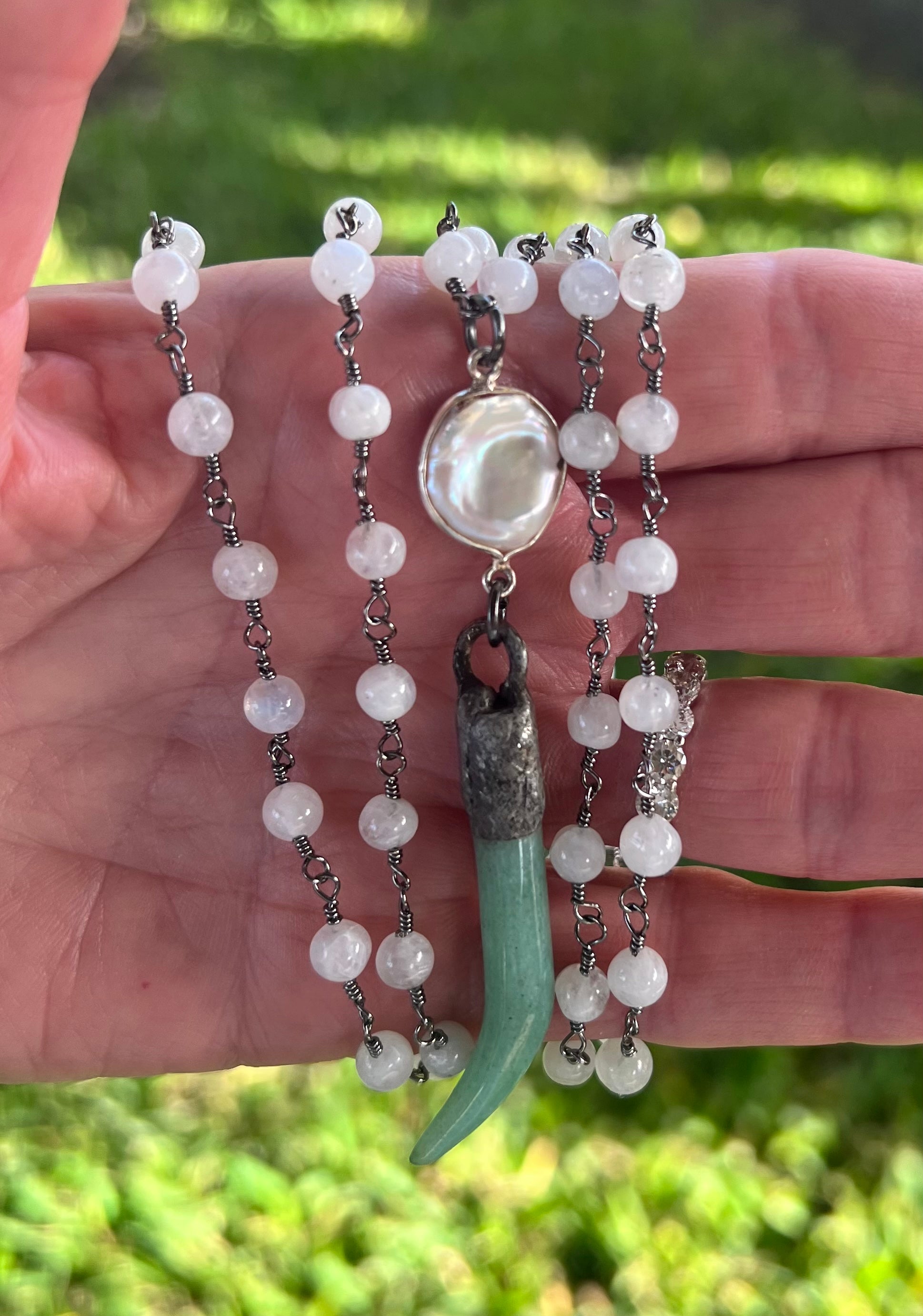 Jade Horn Necklace