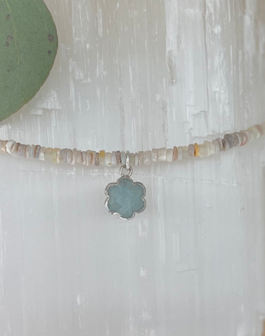 Opal Heishi Bead Necklace