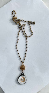 Pyrite Shell Necklace