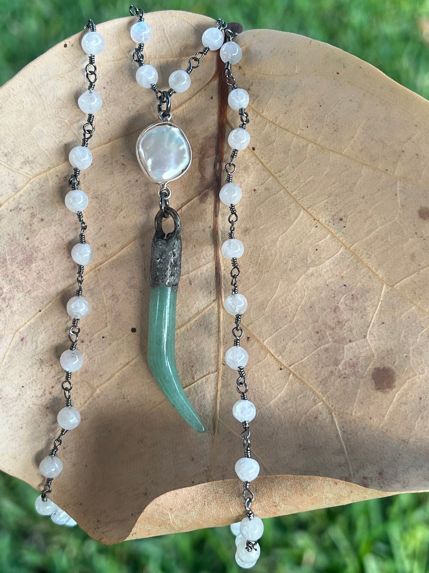 Jade Horn Necklace