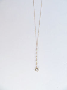 Moonstone and Crystal Necklace