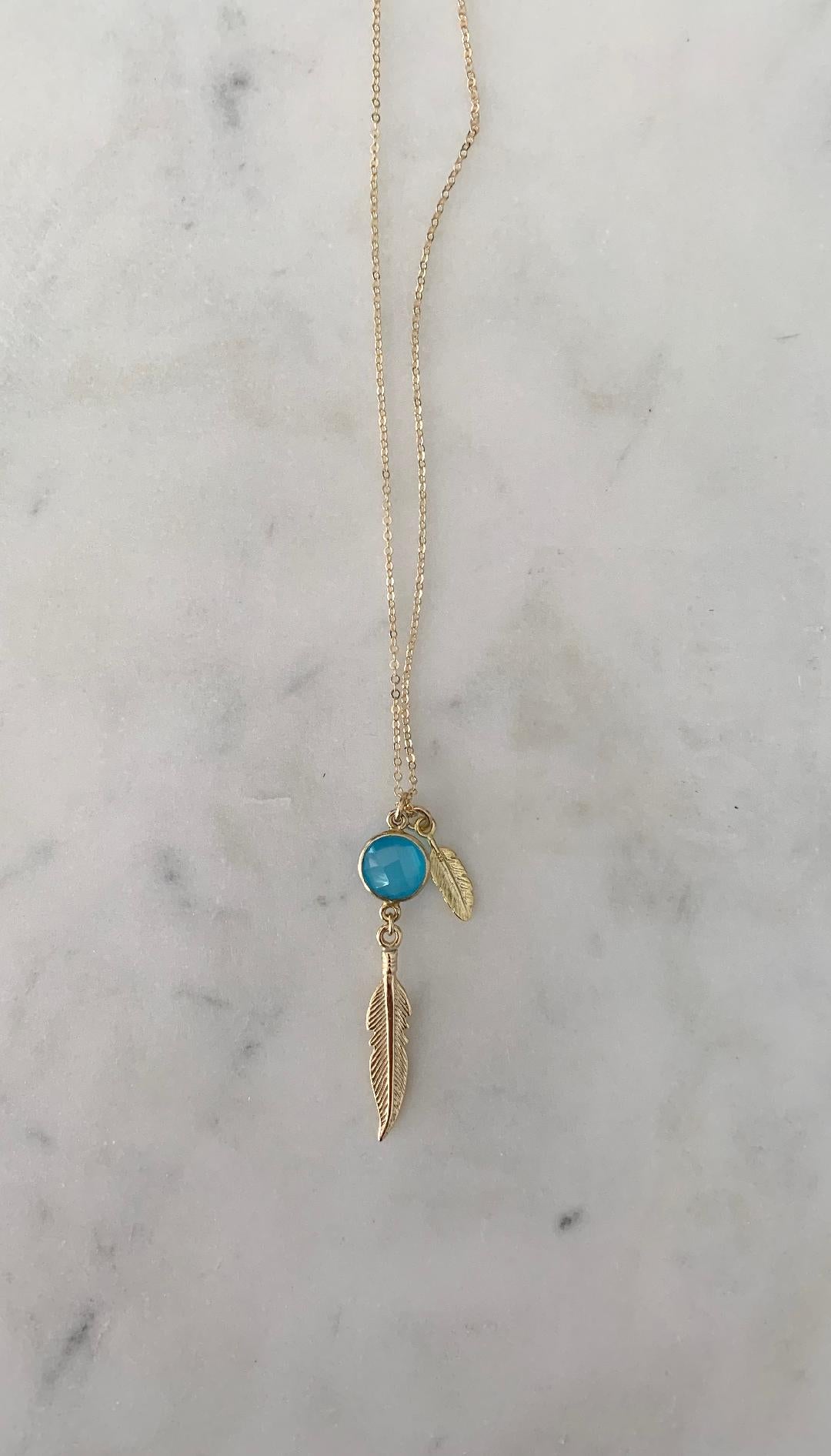 Two Feathers Necklace