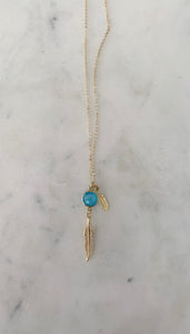 Two Feathers Necklace