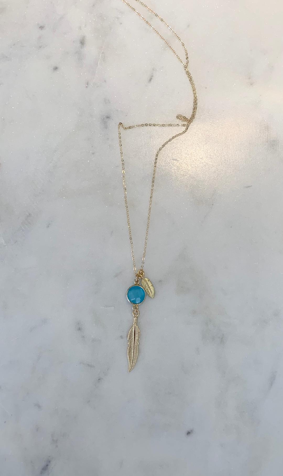 Two Feathers Necklace