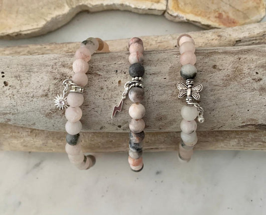 Pink Zebra Jasper Bracelets