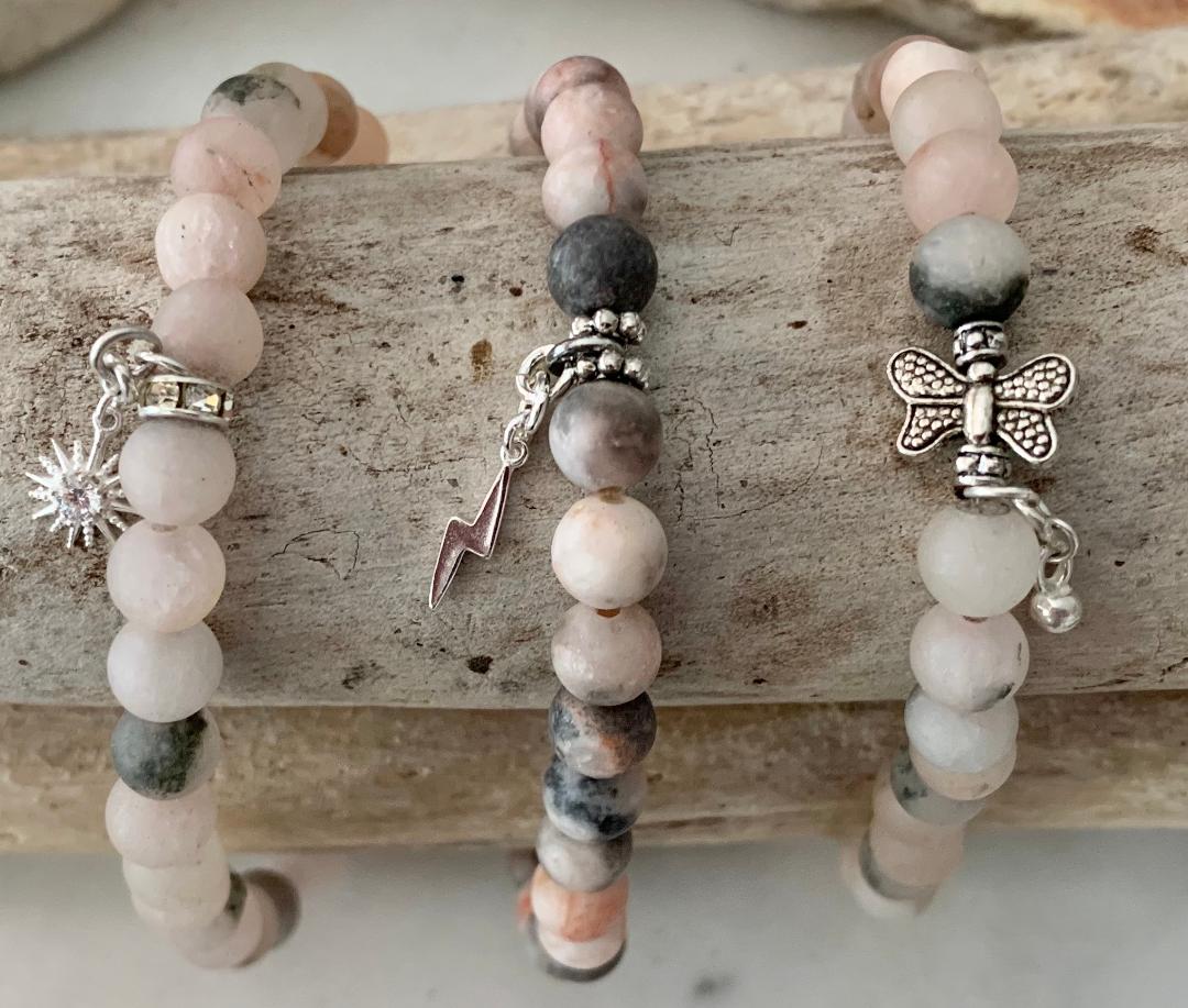 Pink Zebra Jasper Bracelets