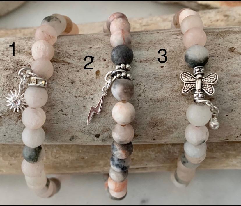 Pink Zebra Jasper Bracelets